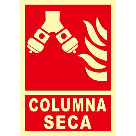 Señal COLUMNA SECA Señal lucha contra incendios fotoluminiscente
