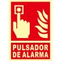 Señal PULSADOR DE ALARMA Señal lucha contra incendios fotoluminiscente CTE/UNE  23 035