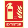 copy of EXTINTOR Señal lucha contra incendios fotoluminiscente, aluminio, 297x420mm, CTE/UNE  23 035 Cat B