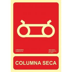 copy of COLUMNA SECA Señal lucha contra incendios fotoluminiscente, aluminio, 297x420mm, CTE/UNE  23 035 Cat B