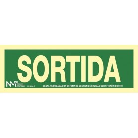 copy of SORTIDA Señal de evacuación fotoluminiscente, pvc, 594x210mm ISO 7010:2012 Cat B