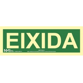 copy of EIXIDA Señal de evacuación fotoluminiscente, pvc, 594x210mm ISO 7010:2012 Cat B