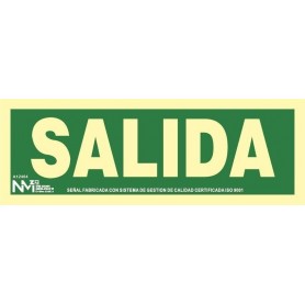 copy of SALIDA Señal de evacuación fotoluminiscente, pvc, 594x210mm ISO 7010:2012 Cat B