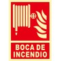 copy of BOCA DE INCENDIOS  Señal lucha contra incendios fotoluminiscente, glasspack, 297x210mm, CTE/UNE 23 035 Cat B