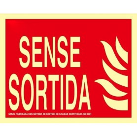 Señal SENSE SORTIDA Señal de extinción y evacuación fotoluminiscente CTE/UNE 23 035