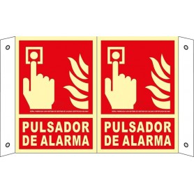 Señal PANORAMICA PULSADOR DE ALARMA Señal lucha contra incendios fotoluminiscente