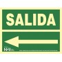 copy of SALIDA FLECHA IZQUIERDA Señal de evacuación fotoluminiscente, pvc, 224x300mm ISO 7010:2012 Cat B