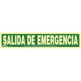 Señal SALIDA DE EMERGENCIA Señal de evacuación fotoluminiscente