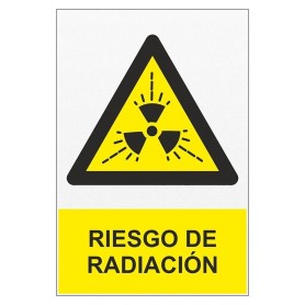 Señal RIESGO DE RADIACIÓN Señal de riesgo - peligro - atención