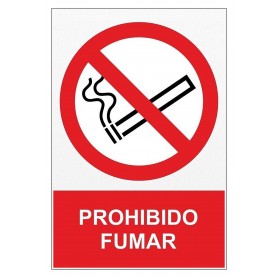 Señal PROHIBIDO FUMAR Señal de prohibición - prohibido