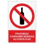 Señal PROHIBIDO CONSUMIR BEBIDAS ALCOHÓLICAS Señal de prohibición - prohibido
