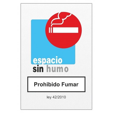 Señal PROHIBIDO FUMAR ESPACIO SIN HUMO Señal de prohibición - prohibido