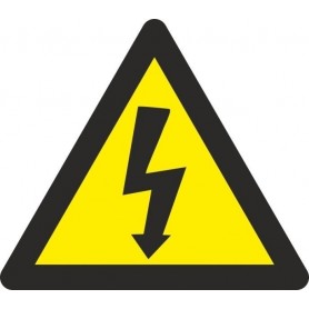 Señal TRIÁNGULO CON RAYO Señal de riesgo - peligro - eléctricas