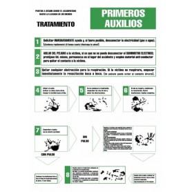 Señal PRIMEROS AUXILIOS PVC Señal de riesgo - peligro - eléctricas